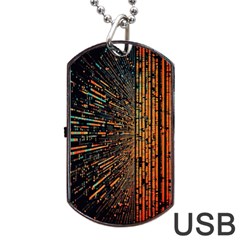 Data Abstract Abstract Background Background Dog Tag Usb Flash (two Sides) by Ravend