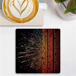 Data Abstract Abstract Background Background UV Print Square Tile Coaster  Front