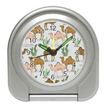 Camels-cactus-desert-pattern Travel Alarm Clock Front