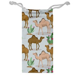 Camels-cactus-desert-pattern Jewelry Bag by Salman4z