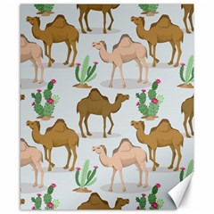 Camels-cactus-desert-pattern Canvas 8  X 10  by Salman4z