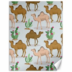 Camels-cactus-desert-pattern Canvas 12  X 16  by Salman4z