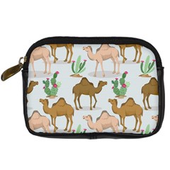 Camels-cactus-desert-pattern Digital Camera Leather Case by Salman4z