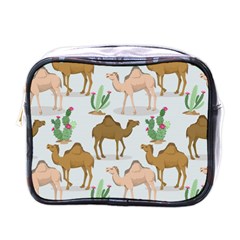 Camels-cactus-desert-pattern Mini Toiletries Bag (one Side) by Salman4z