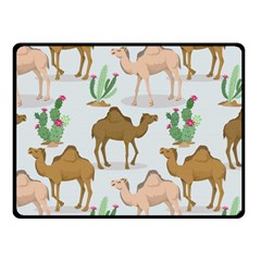 Camels-cactus-desert-pattern Fleece Blanket (small) by Salman4z