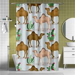 Camels-cactus-desert-pattern Shower Curtain 48  x 72  (Small)  Curtain(48  X 72 ) - 42.18 x64.8  Curtain(48  X 72 )