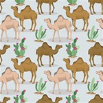 Camels-cactus-desert-pattern Play Mat (Square) Front