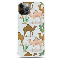 Camels-cactus-desert-pattern Iphone 12 Pro Max Tpu Uv Print Case by Salman4z