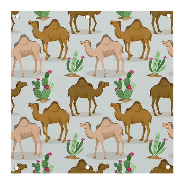 Camels-cactus-desert-pattern Banner and Sign 3  x 3 