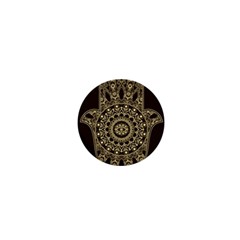 Hamsa-hand-drawn-symbol-with-flower-decorative-pattern 1  Mini Buttons by Salman4z