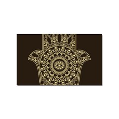 Hamsa-hand-drawn-symbol-with-flower-decorative-pattern Sticker (rectangular) by Salman4z