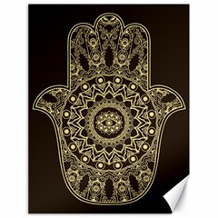 Hamsa-hand-drawn-symbol-with-flower-decorative-pattern Canvas 18  X 24  by Salman4z