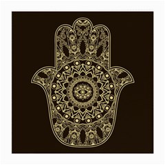 Hamsa-hand-drawn-symbol-with-flower-decorative-pattern Medium Glasses Cloth (2 Sides) by Salman4z