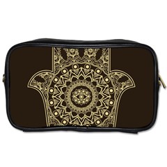 Hamsa-hand-drawn-symbol-with-flower-decorative-pattern Toiletries Bag (one Side) by Salman4z