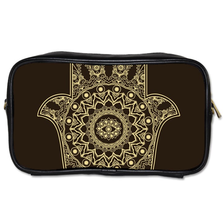 Hamsa-hand-drawn-symbol-with-flower-decorative-pattern Toiletries Bag (One Side)