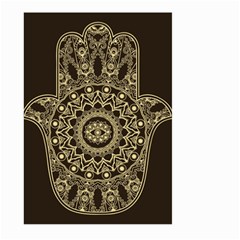 Hamsa-hand-drawn-symbol-with-flower-decorative-pattern Large Garden Flag (two Sides) by Salman4z