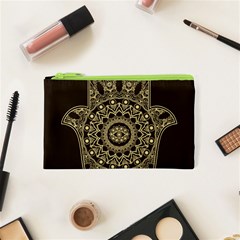 Hamsa-hand-drawn-symbol-with-flower-decorative-pattern Cosmetic Bag (xs) by Salman4z