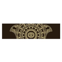 Hamsa-hand-drawn-symbol-with-flower-decorative-pattern Oblong Satin Scarf (16  X 60 ) by Salman4z