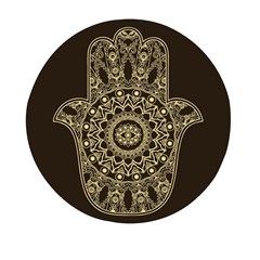 Hamsa-hand-drawn-symbol-with-flower-decorative-pattern Mini Round Pill Box (pack Of 5) by Salman4z