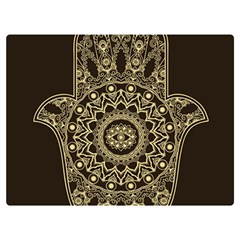 Hamsa-hand-drawn-symbol-with-flower-decorative-pattern Premium Plush Fleece Blanket (extra Small) by Salman4z