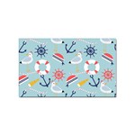 Nautical-marine-symbols-seamless-pattern Sticker (Rectangular) Front