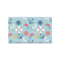 Nautical-marine-symbols-seamless-pattern Sticker Rectangular (10 Pack) by Salman4z