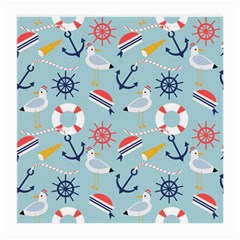 Nautical-marine-symbols-seamless-pattern Medium Glasses Cloth (2 Sides) by Salman4z