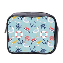 Nautical-marine-symbols-seamless-pattern Mini Toiletries Bag (two Sides) by Salman4z