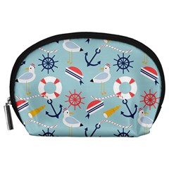 Nautical-marine-symbols-seamless-pattern Accessory Pouch (large)