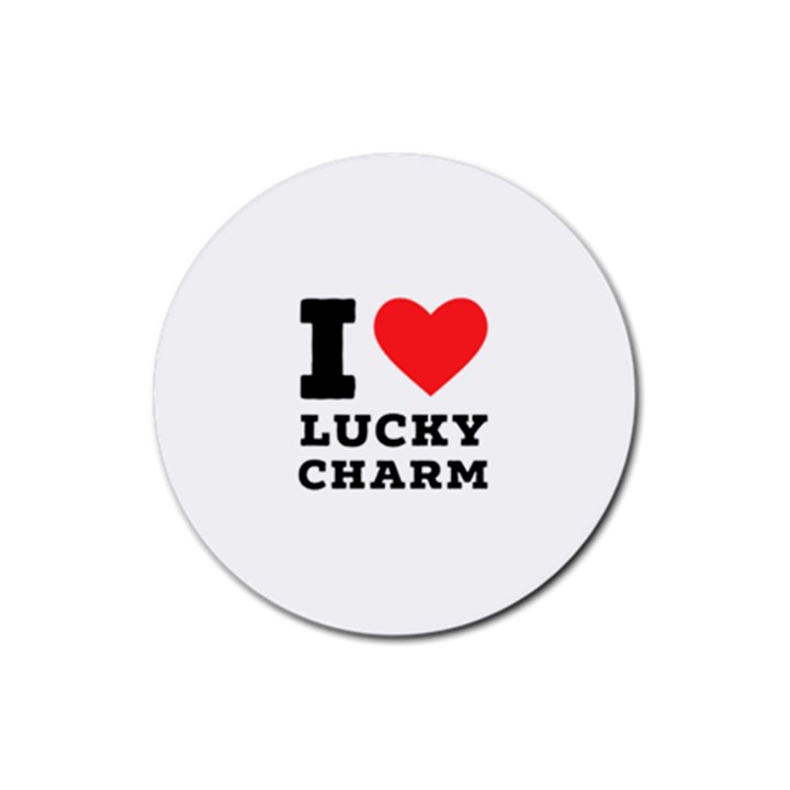 I love lucky charm Rubber Coaster (Round)