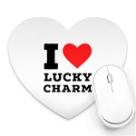 I love lucky charm Heart Mousepad Front