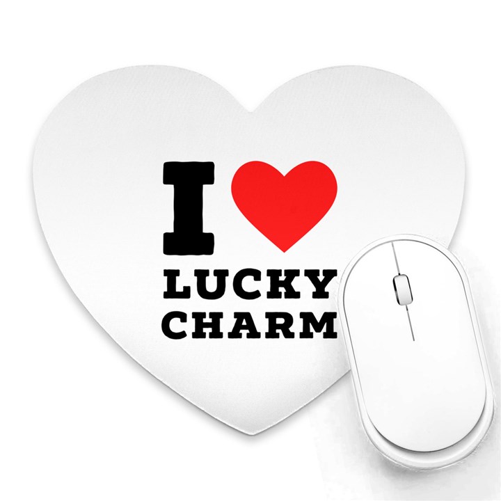 I love lucky charm Heart Mousepad