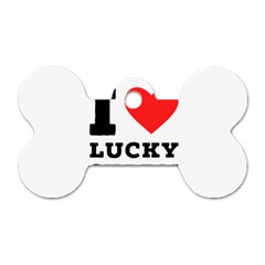 I Love Lucky Charm Dog Tag Bone (two Sides) by ilovewhateva