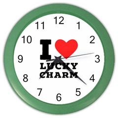 I Love Lucky Charm Color Wall Clock by ilovewhateva