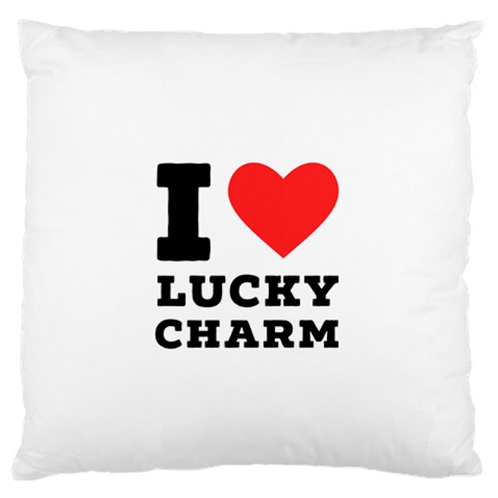 I love lucky charm Standard Premium Plush Fleece Cushion Case (Two Sides)