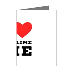 I Love Key Lime Pie Mini Greeting Card by ilovewhateva