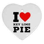 I love key lime pie Heart Ornament (Two Sides) Front