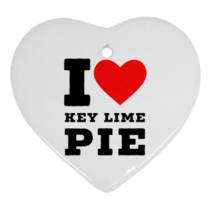 I love key lime pie Heart Ornament (Two Sides)