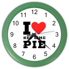 I Love Key Lime Pie Color Wall Clock by ilovewhateva