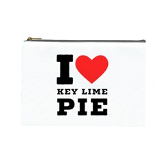 I Love Key Lime Pie Cosmetic Bag (large) by ilovewhateva