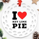 I love key lime pie Ornament (Round Filigree) Front