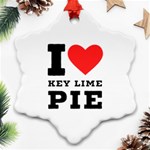 I love key lime pie Snowflake Ornament (Two Sides) Front