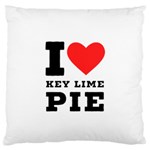 I love key lime pie Large Cushion Case (Two Sides) Back