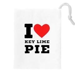 I Love Key Lime Pie Drawstring Pouch (4xl) by ilovewhateva