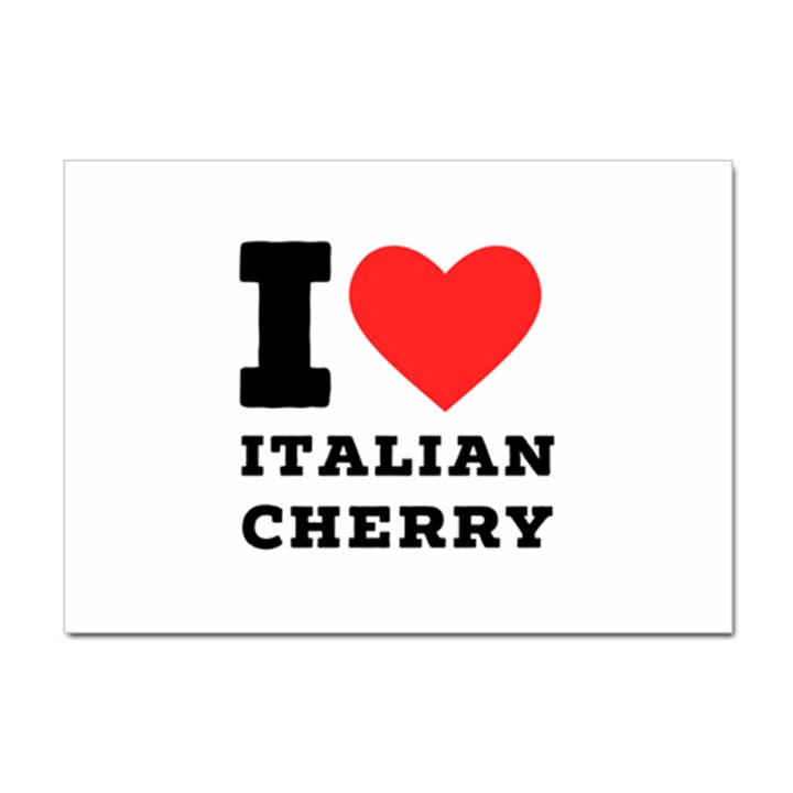 I love Italian cherry Sticker A4 (100 pack)