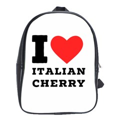 I Love Italian Cherry School Bag (xl) by ilovewhateva