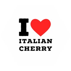 I Love Italian Cherry Wooden Puzzle Hexagon by ilovewhateva