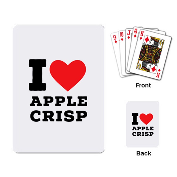 I love Apple crisp Playing Cards Single Design (Rectangle)