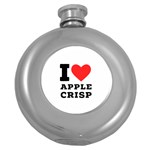 I love Apple crisp Round Hip Flask (5 oz) Front