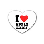 I love Apple crisp Rubber Coaster (Heart) Front